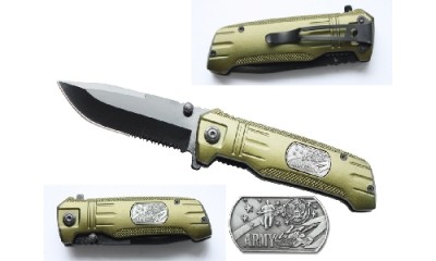 Falcon 8" Spring Assisted Pocket Knife KS9011GN Falcon 8" Spring Assisted Pocket Knife KS9011GN